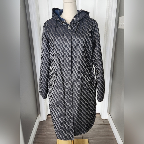 Armani Collezioni Patterned Rain Coat - Size 8 - Picture 2 of 14